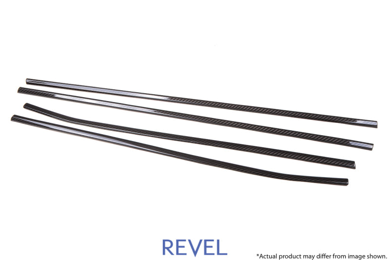 Revel GT Dry Carbon Window Outer Trim (FL/FR/RL/RR) 15-18 Subaru WRX/STI - 4 Pieces 1TR4GT0AS19