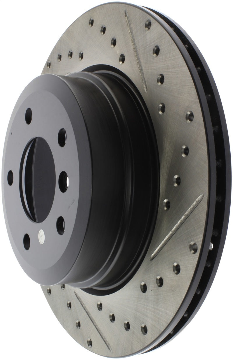 StopTech Sport Drilled/Slotted Brake Rotor; Rear Left