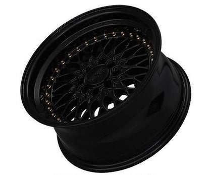 XXR 536 Wheel Black / Gold Rivets 16x8 0 4x100,4x114.3