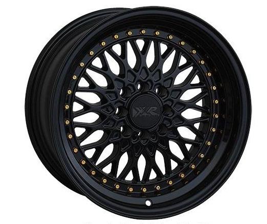 XXR 536 Wheel Black / Gold Rivets 16x8 0 4x100,4x114.3