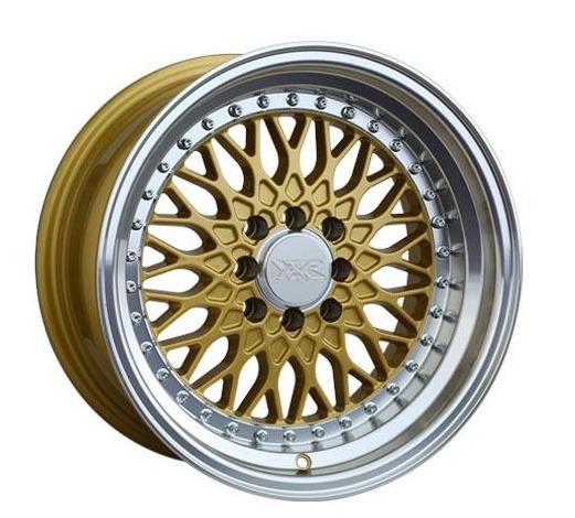 XXR 536 Wheel Hyper Gold / Machined Lip 15x8 +20 4x100,4x114.3