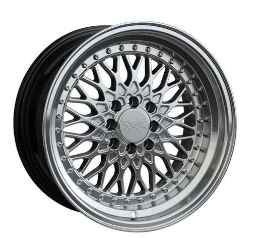 XXR 536 Wheel Hyper Silver / Machined Lip 15x8 0 4x100,4x114.3