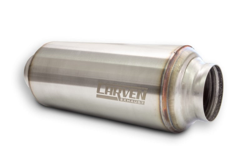 Carven Universal Carven-TR Performance Muffler 304SS 2.5in. Inlet / 15in. OL / 5in. OD CVESTR25