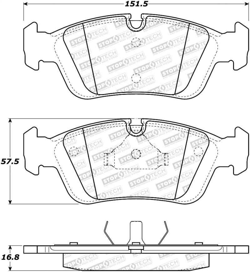 StopTech Street Brake Pads - Front 308.05581 Main Image