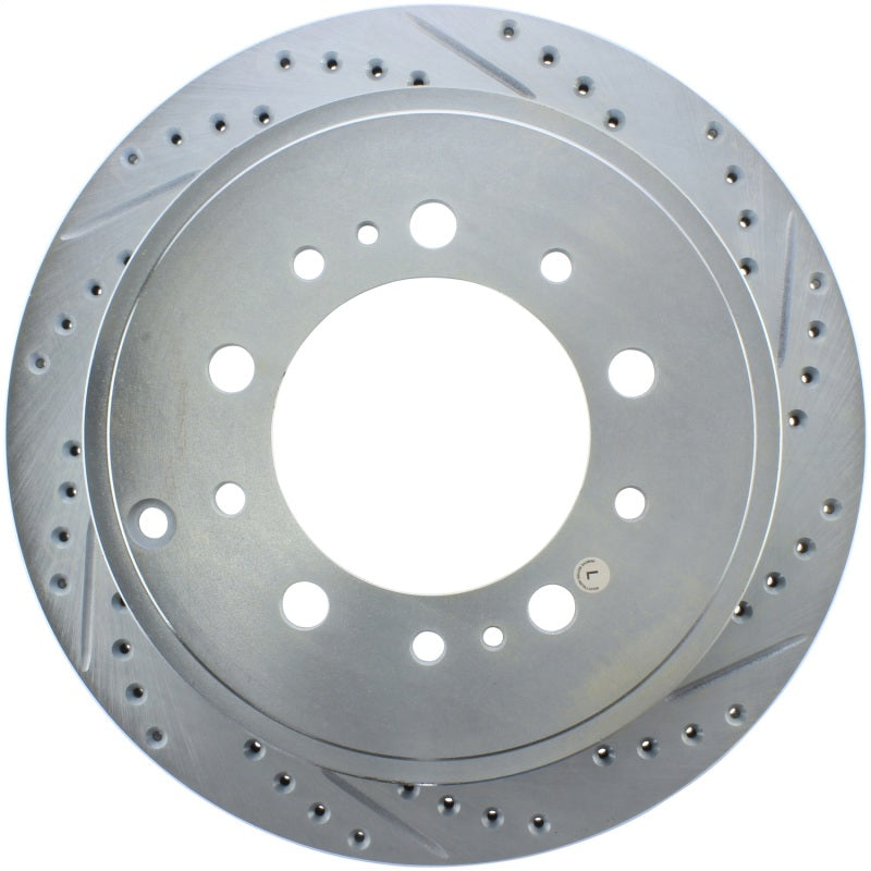 StopTech Select Sport 13-17 Toyota Land Cruiser Sport Drilled / Slotted Rear Driver-Side Brake Rotor 227.44157L