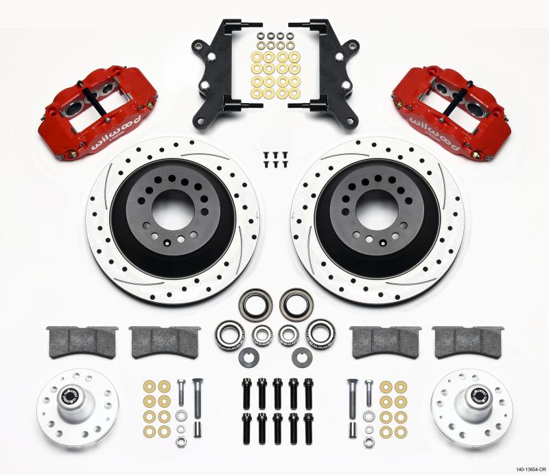 Wilwood Narrow Superlite 6R Front Hub & 1PC Rtr Kit 12.88in Dril -Red 60-68 Ford / Mercury Full Size 140-13654-DR Main Image