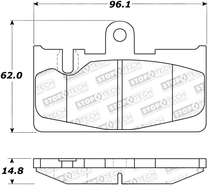 StopTech Street Rear Brake Pads 01-06 Lexus LS430 308.08710 Main Image