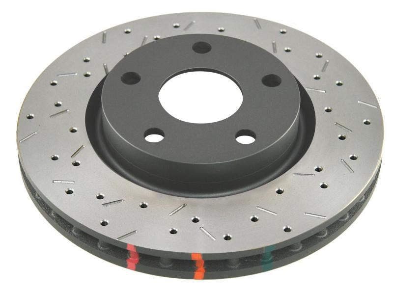 DBA 97-04 Corvette C5/C6 Rear Drilled & Slotted 4000 Series Rotor (w/ Black Hub) 42995BLKXS Main Image