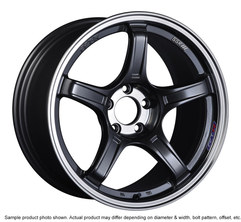 SSR GTX03 18x10.5 5x114.3 12mm Offset Black Graphite Wheel XC18105+1205GGM