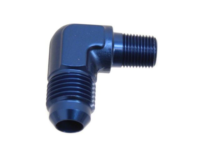 Diftech Fuel Fitting - 1/8 NPT Male to -6AN Male 90 Degree