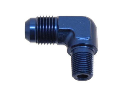 Diftech Fuel Fitting - 1/8 NPT Male to -6AN Male 90 Degree