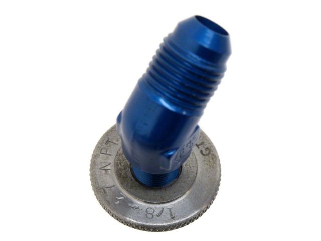 Diftech Fuel Fitting - 1/8 NPT Male to -6AN Male 45 Degree