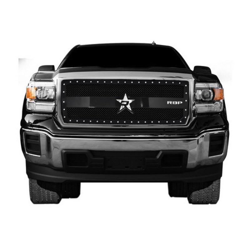 RBP RX-3 Series Studded Frame 1pc. Grille 15-17 GMC Sierra HD 2500/3500 - Black RBP-951210 Main Image