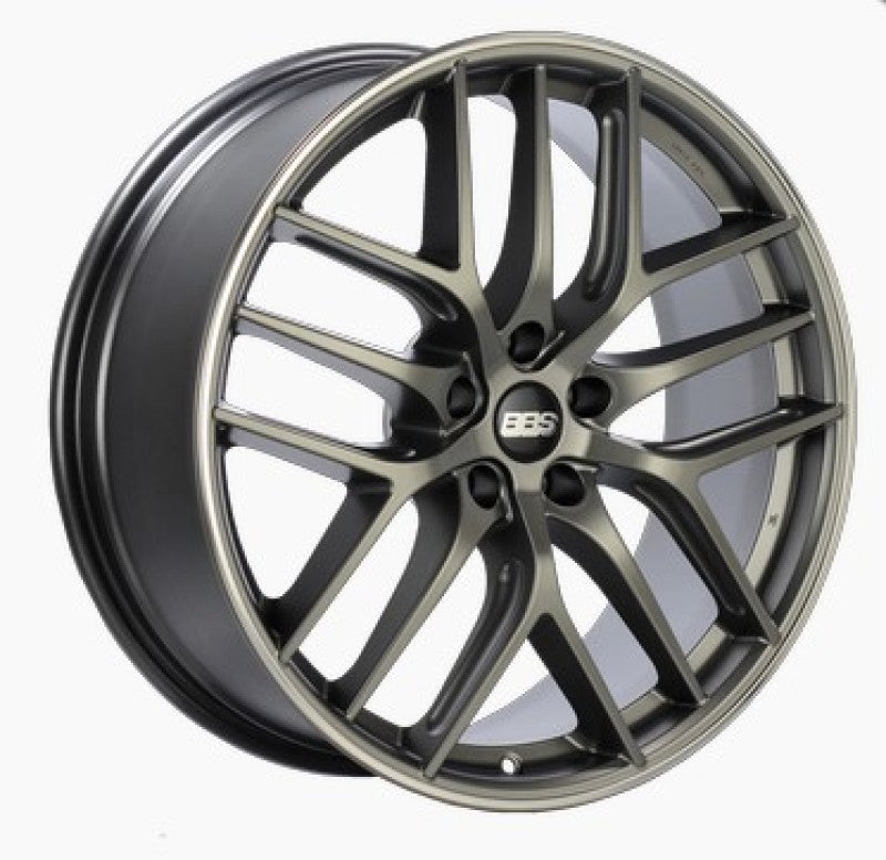 BBS CC-R 19x9.5 5x112 ET42 Satin Platinum Polished Rim Protector Wheel -82mm PFS/Clip Required CC2302PPO