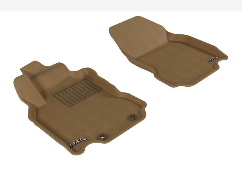 3D MAXpider 2009-2014 Nissan Cube Kagu 1st Row Floormat - Tan L1NS02611502 Main Image