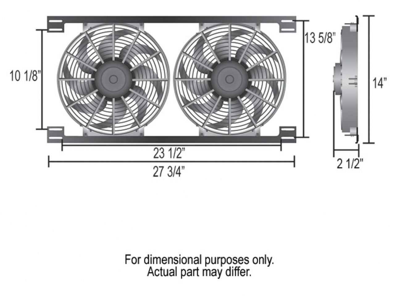 Derale Dual Tornado Electric Fan Assembly