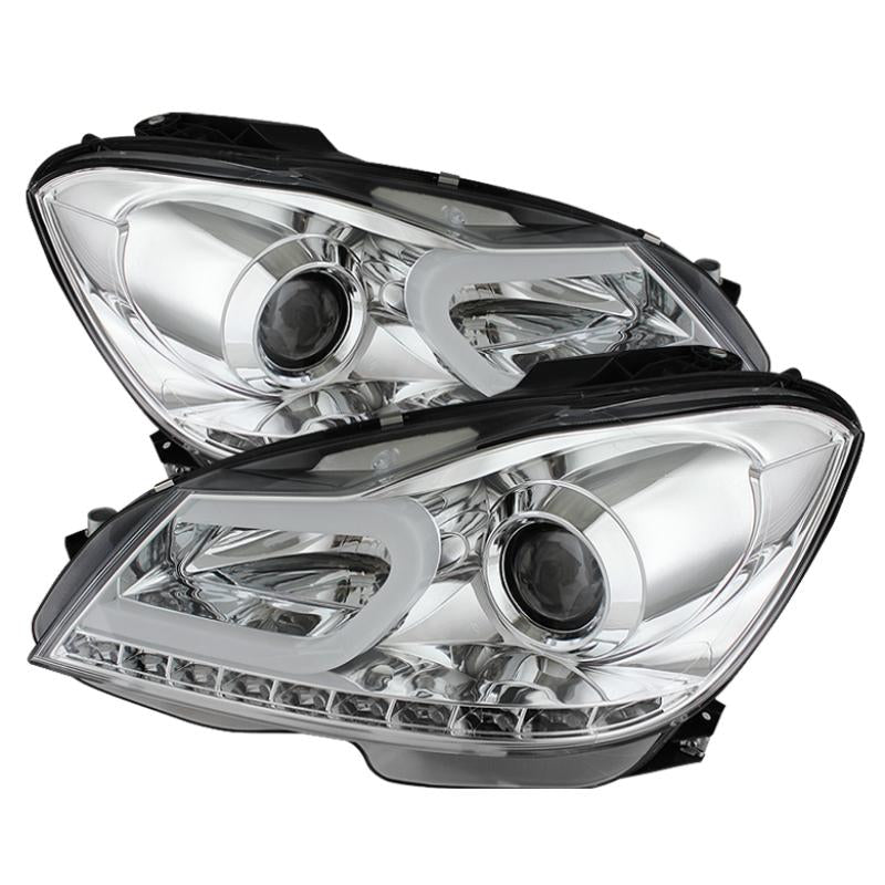 Spyder Mercedes Benz W204 C-Class 12-13 Projector Halogen Model- DRL Chrm PRO-YD-MBW20412-DRL-C 5074256 Main Image