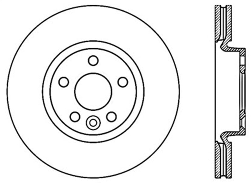 StopTech Sport Cryo Cross Drilled Brake Rotor; Rear Right