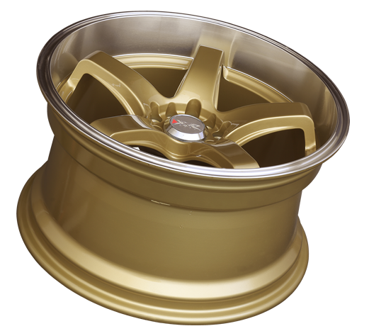 XXR 555 Wheel Hyper Gold / Machined Lip 18x10 +25 5x100,5x114.3