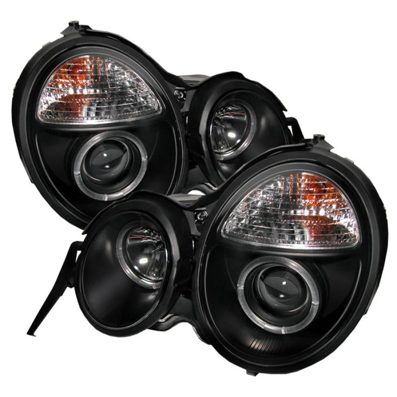 Spyder Mercedes Benz E-Class 95-99 Projector Headlights LED Halo Blk PRO-YD-MBW21095-HL-BK 5011275 Main Image