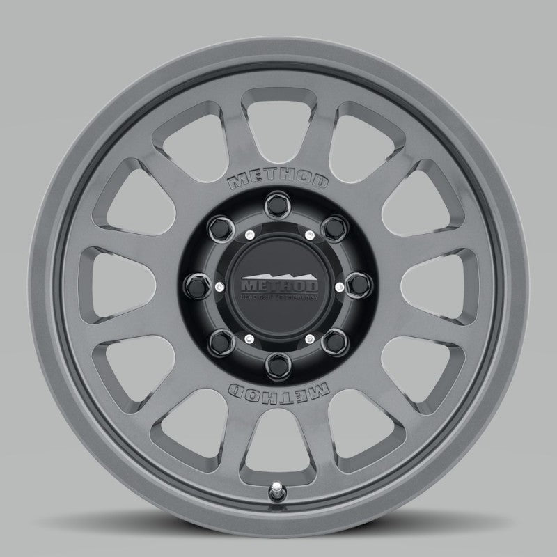 Method MR703 17x8.5 0mm Offset 8x170 130.81mm CB Gloss Titanium Wheel MR70378587800