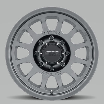 Method MR703 17x8.5 0mm Offset 8x170 130.81mm CB Gloss Titanium Wheel MR70378587800
