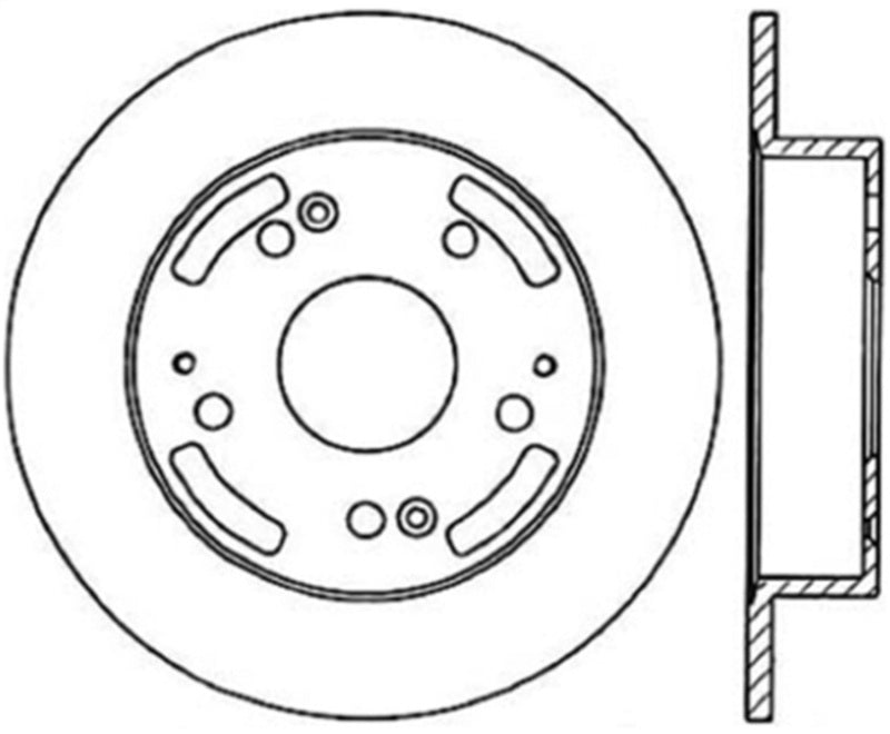 StopTech Sport Cryo Drilled/Slotted Brake Rotor; Rear Right