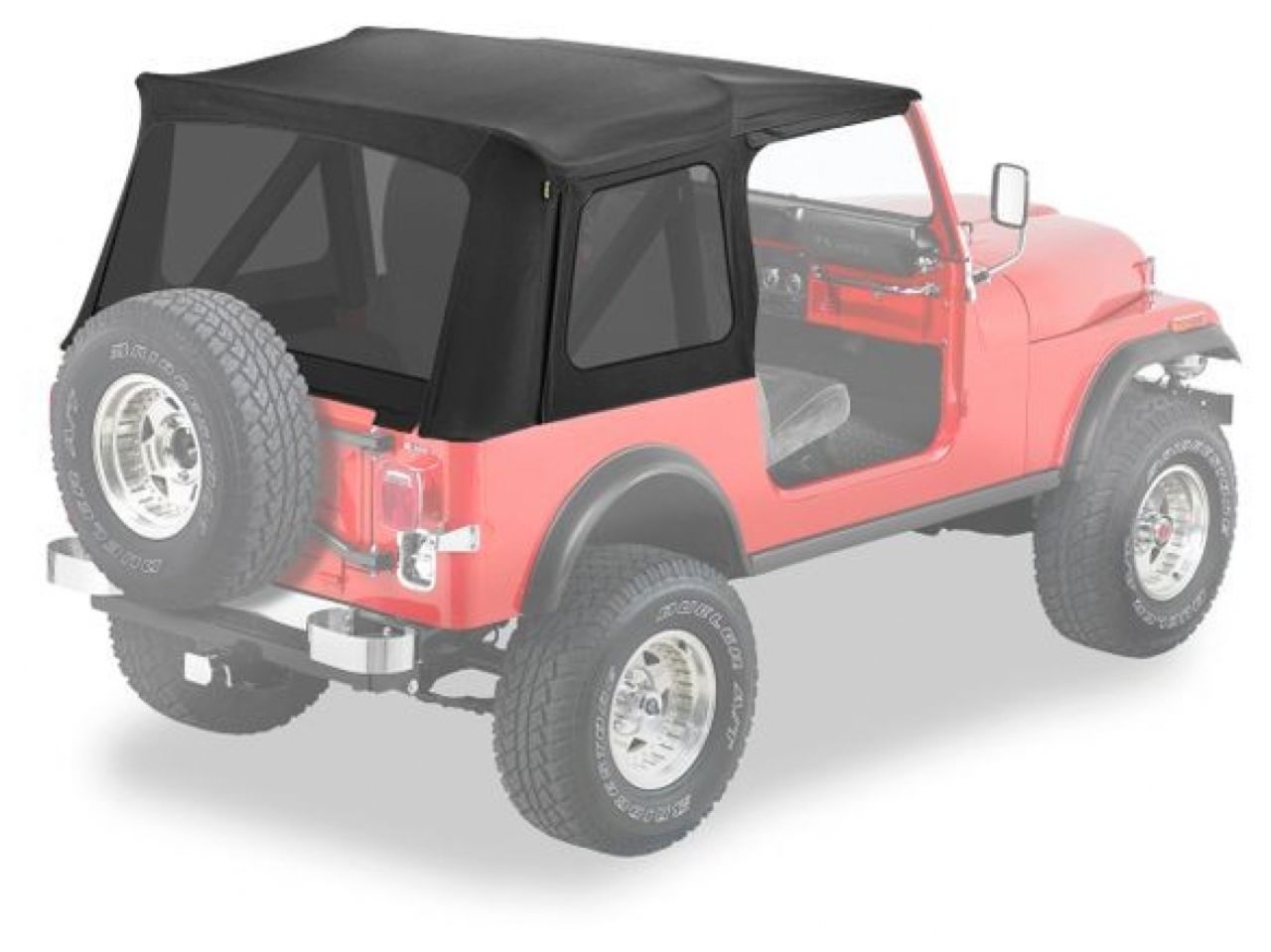 Bestop Jeep 76-95 CJ7/ Wrangler; Must HHave Supertop Hardware; No Doors Incl.