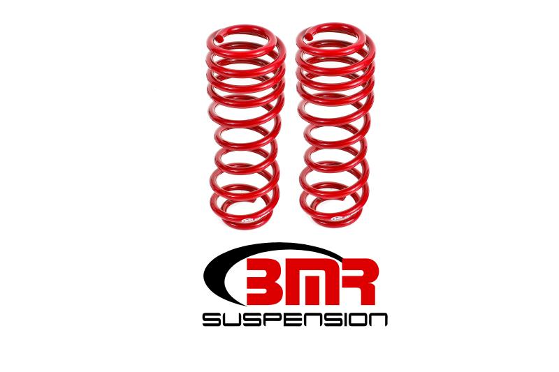 BMR 05-14 S197 Mustang GT/GT500 Rear Handling Version Lowering Springs - Red SP067R Main Image