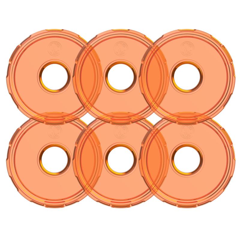 KC HiLiTES Cyclone V2 LED - Replacement Lens - Amber - 6-PK 4412