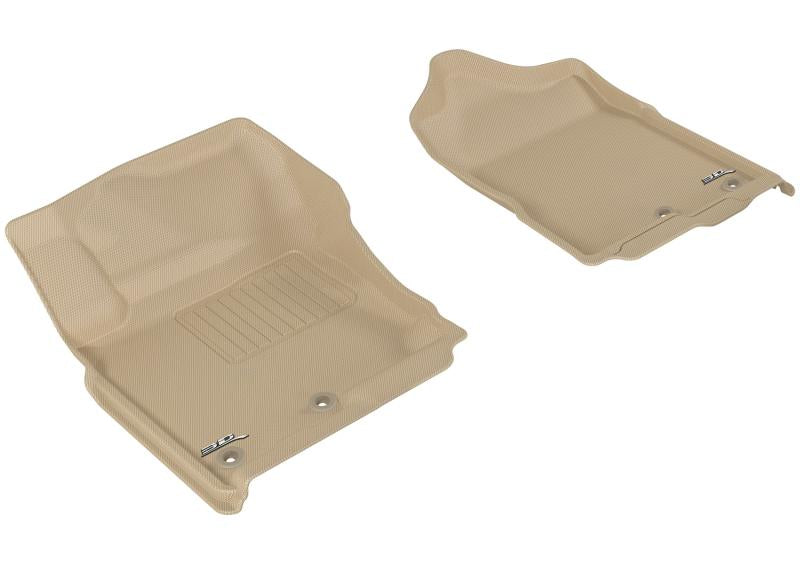 3D MAXpider 2016-2019 Nissan Titan Crew Cab Kagu 1st Row Floormat - Tan L1NS08411502 Main Image