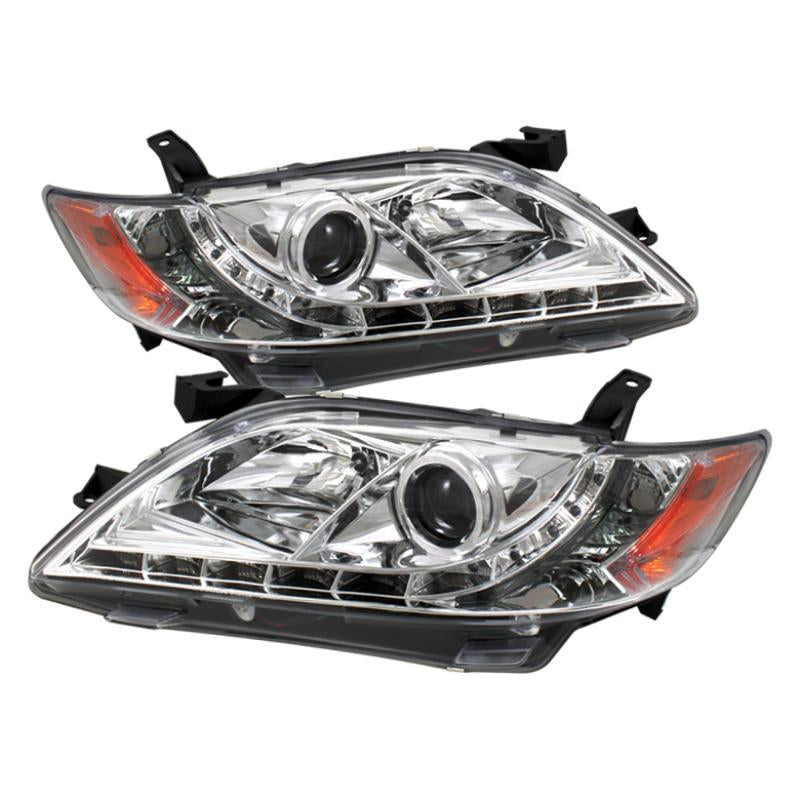 Spyder Toyota Camry 07-09 Projector Headlights DRL Chrome High H1 Low H7 PRO-YD-TCAM07-DRL-C 5039415 Main Image