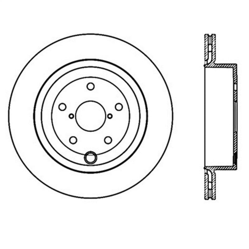 StopTech Power Slot 08-10 Subaru Impreza STi Rear Left Slotted Rotor 126.47030SL Main Image