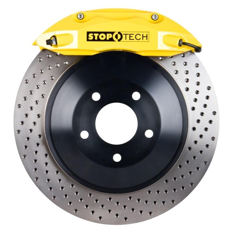 StopTech 05-10 Ford Mustang ST-40 355x32mm Yellow Caliper Drilled Rotors Front Big Brake Kit 82.330.4700.82 Main Image