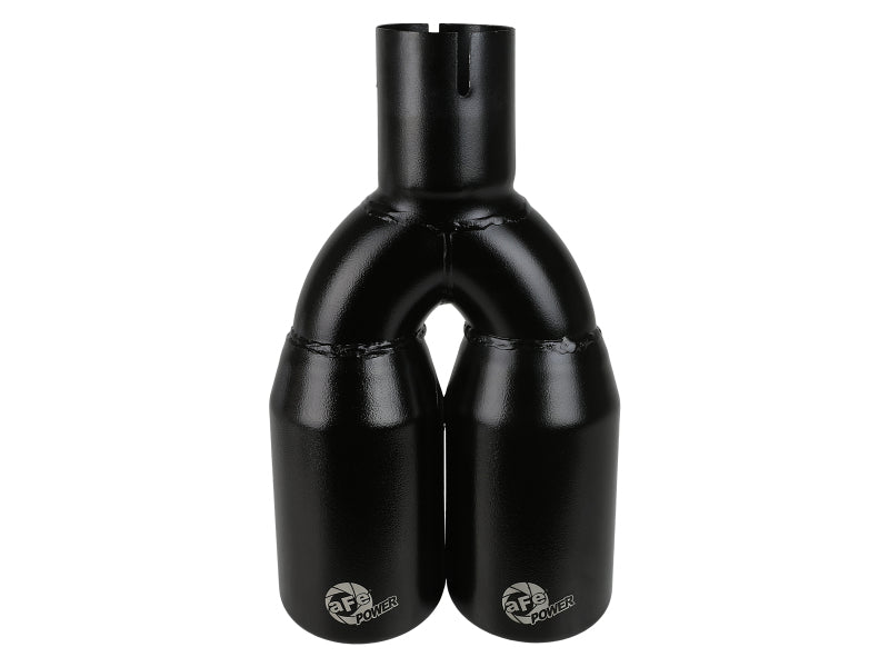 MACH Force-Xp 409 Stainless Steel Clamp-on Exhaust Tip 2.5in Inlet 3.5in Outlet - Black 49T25374-B12