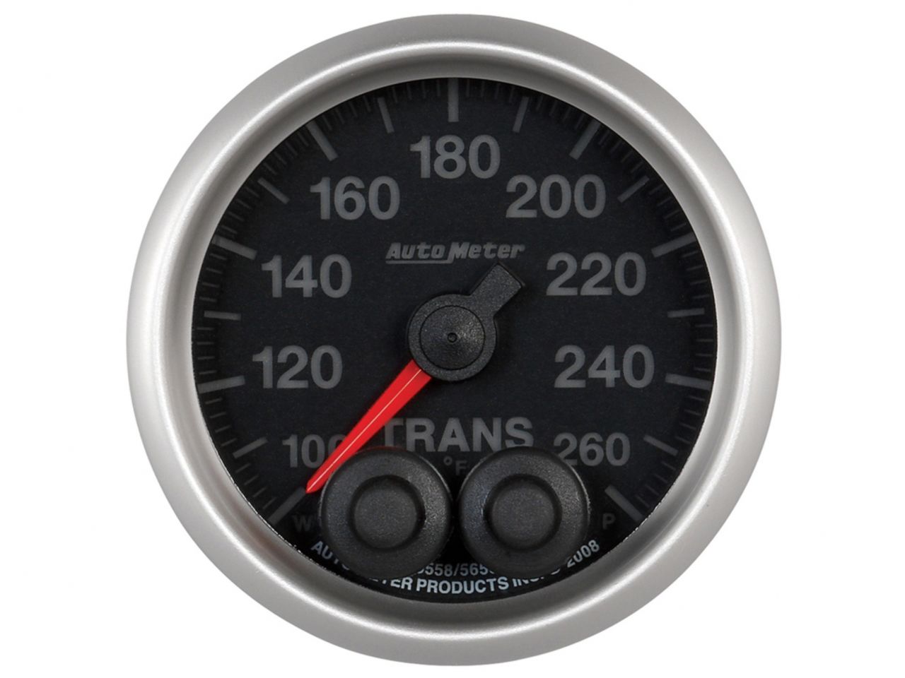 Autometer Gauge, Trans Temp, 2 1/16", 260 deg. F, Stepper Motor w/Peak & Warn