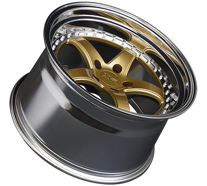 XXR 565 Wheel Hyper Gold / Platinum Lip 18x8.5 +35 5x120