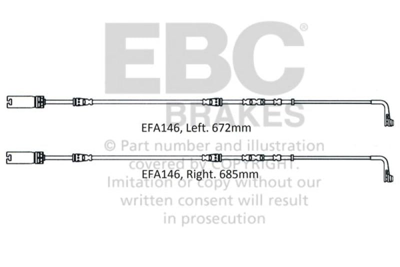 EBC 2008-2010 BMW M3 4.0L (E90) Front Wear Leads EFA146 Main Image