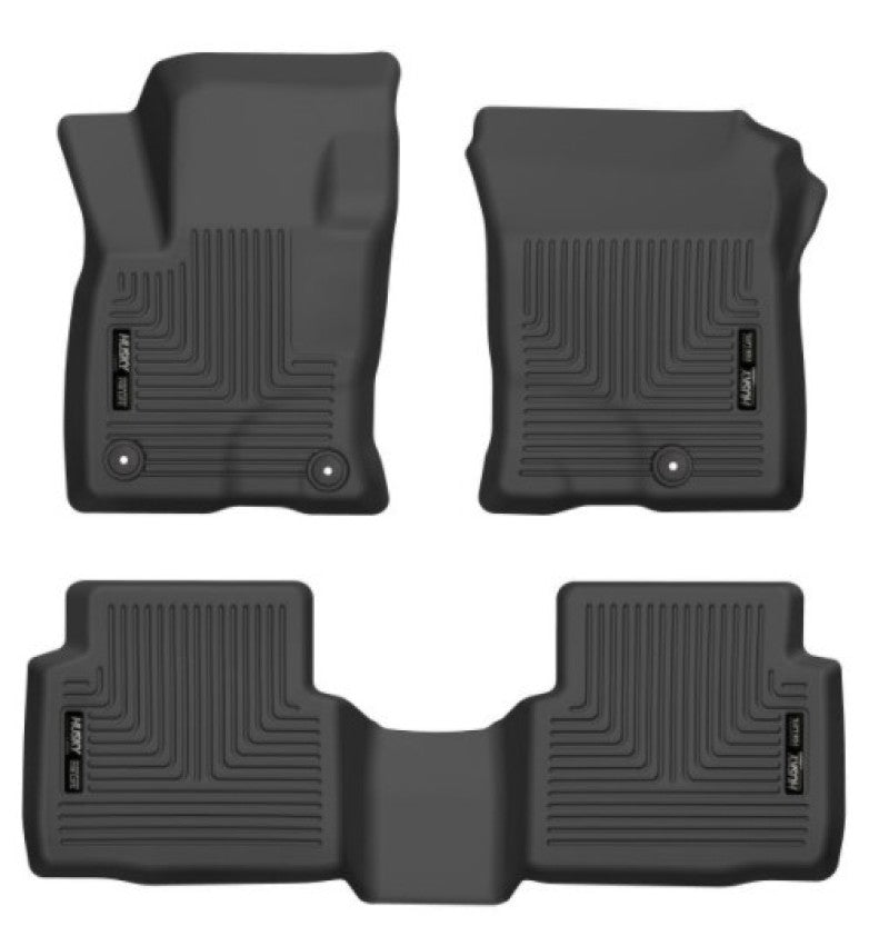 Husky Liners 20-21 Ford Escape All Models Exc Hybrid Weatherbeater Front and 2nd Seat Liners - BLK 95721