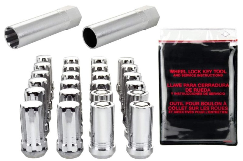 McGard SplineDrive Tuner 6 Lug Install Kit w/Locks & Tool (Cone) M14X1.5 / 22mm Hex - Chrome 65630