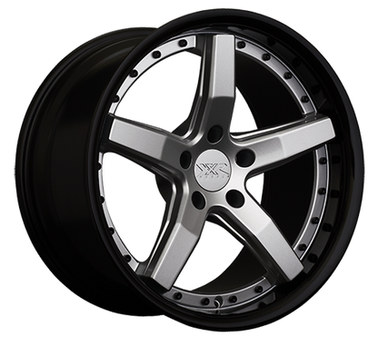 XXR 569 Wheel Silver / Gloss Black Lip 18x8.5 +38 5x100