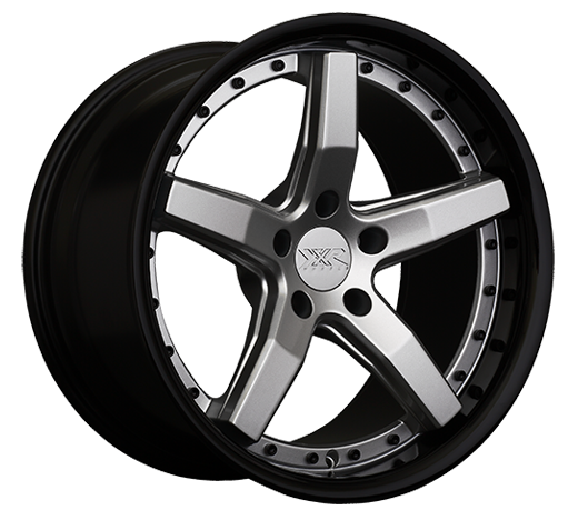 XXR 569 Wheel Silver / Gloss Black Lip 18x8.5 +38 5x4.5