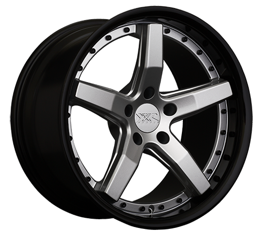 XXR 569 Wheel Silver / Gloss Black Lip 18x8.5 +38 5x108