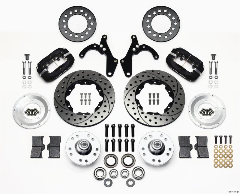 Wilwood Forged Dynalite Front Kit 11.00in Drilled 55-57 Chevy 140-11491-D Main Image