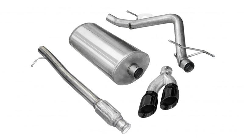 Corsa 10-13 Chevrolet Silverado Crew Cab/Short Bed 1500 4.8L V8 Black Sport Cat-Back Exhaust 14925BLK Main Image