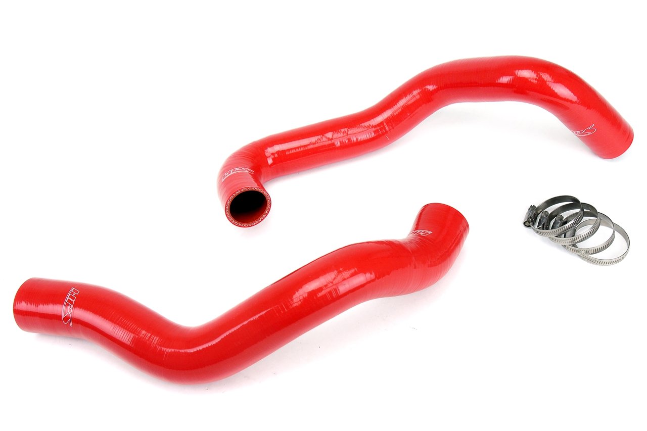 HPS Red Reinforced Silicone Radiator Hose Kit Coolant Ford 94-95 Mustang GT / Cobra