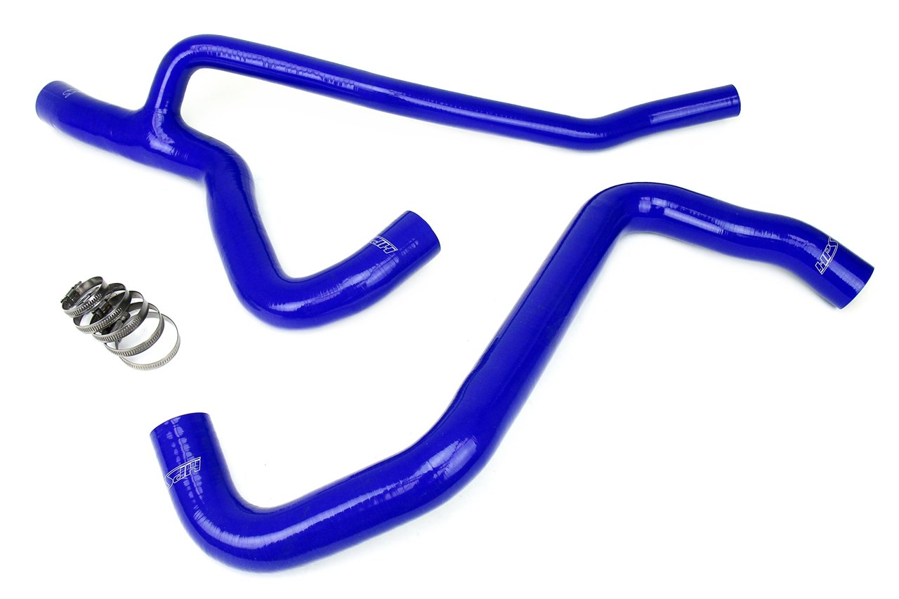 HPS Blue Reinforced Silicone Radiator Hose Kit Coolant Ford 07-10 Mustang GT V8