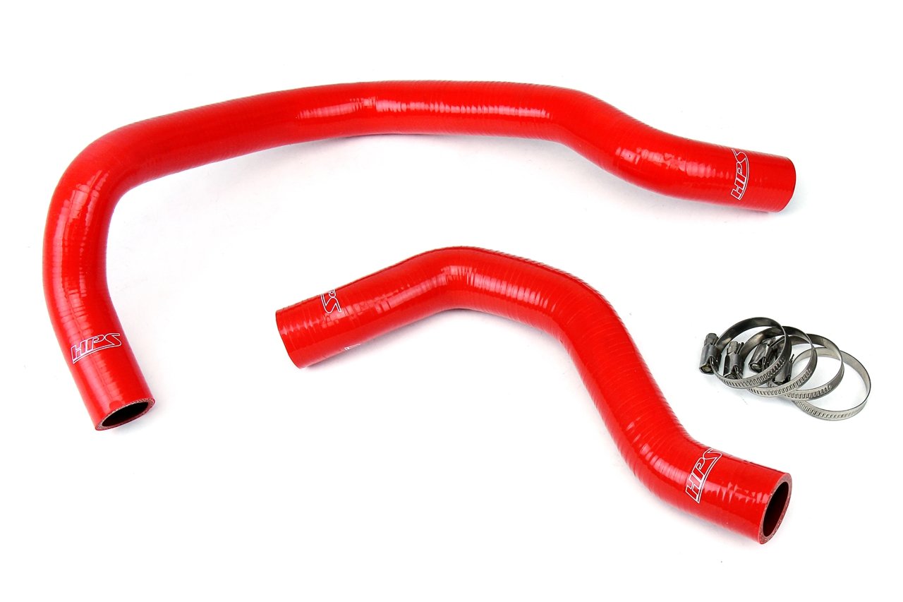 HPS Red Reinforced Silicone Radiator Hose Kit Coolant Honda 88-91 Civic w/ B16