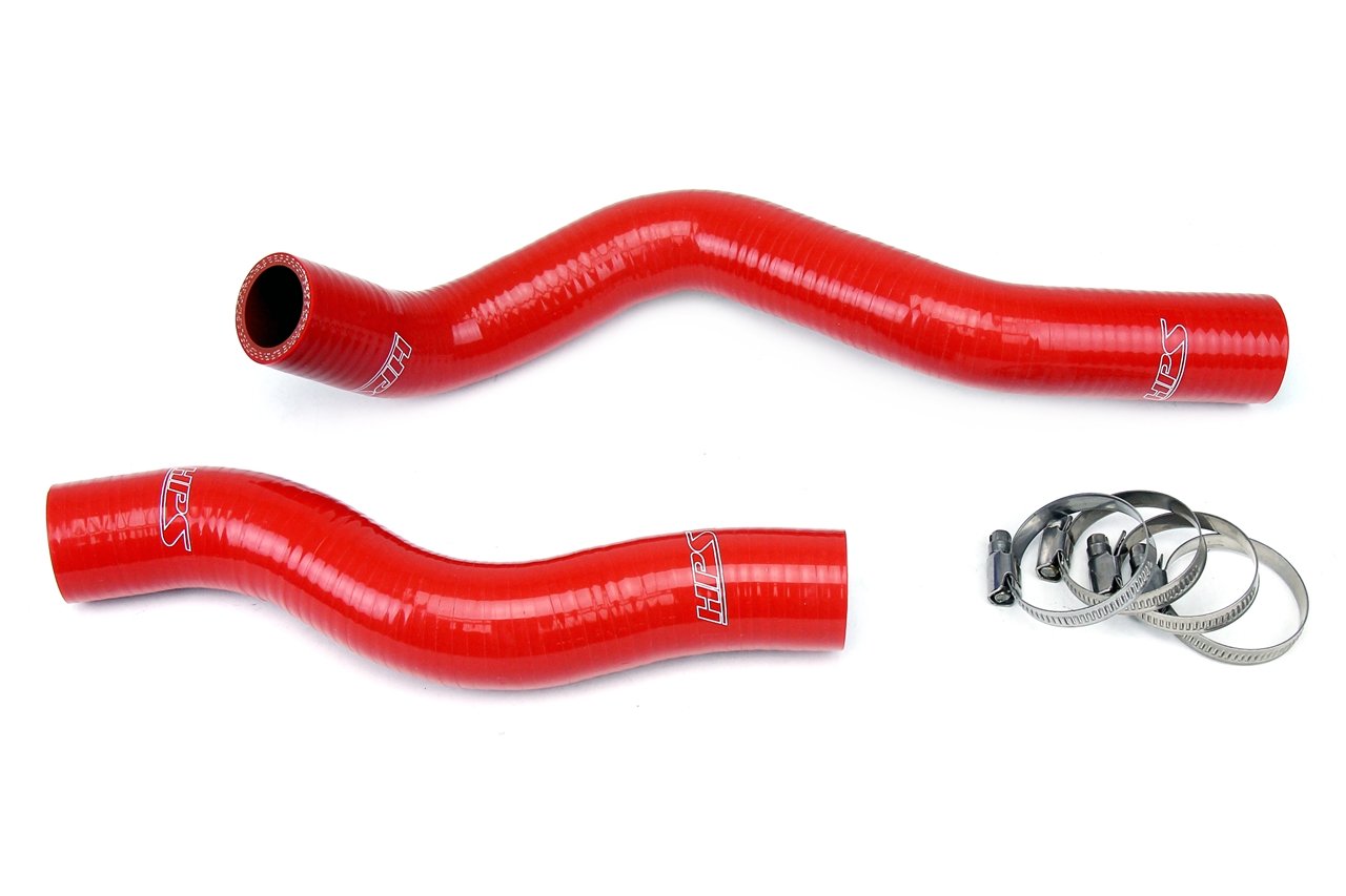 HPS Red Reinforced Silicone Radiator Hose Kit Coolant Honda 06-11 Civic Non Si R18A1 R16