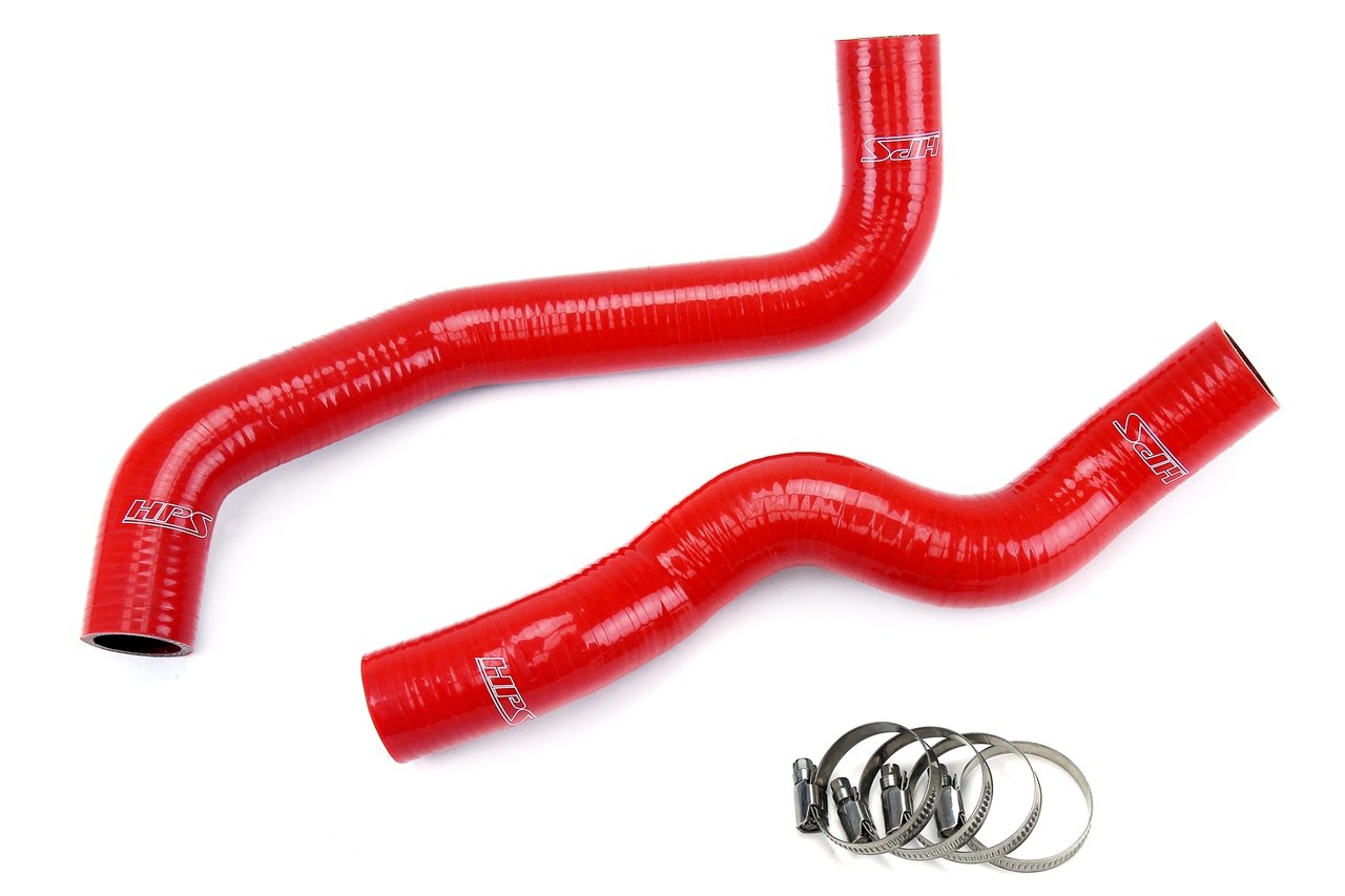 HPS Red Reinforced Silicone Radiator Hose Kit Coolant Infiniti 08-12 EX35